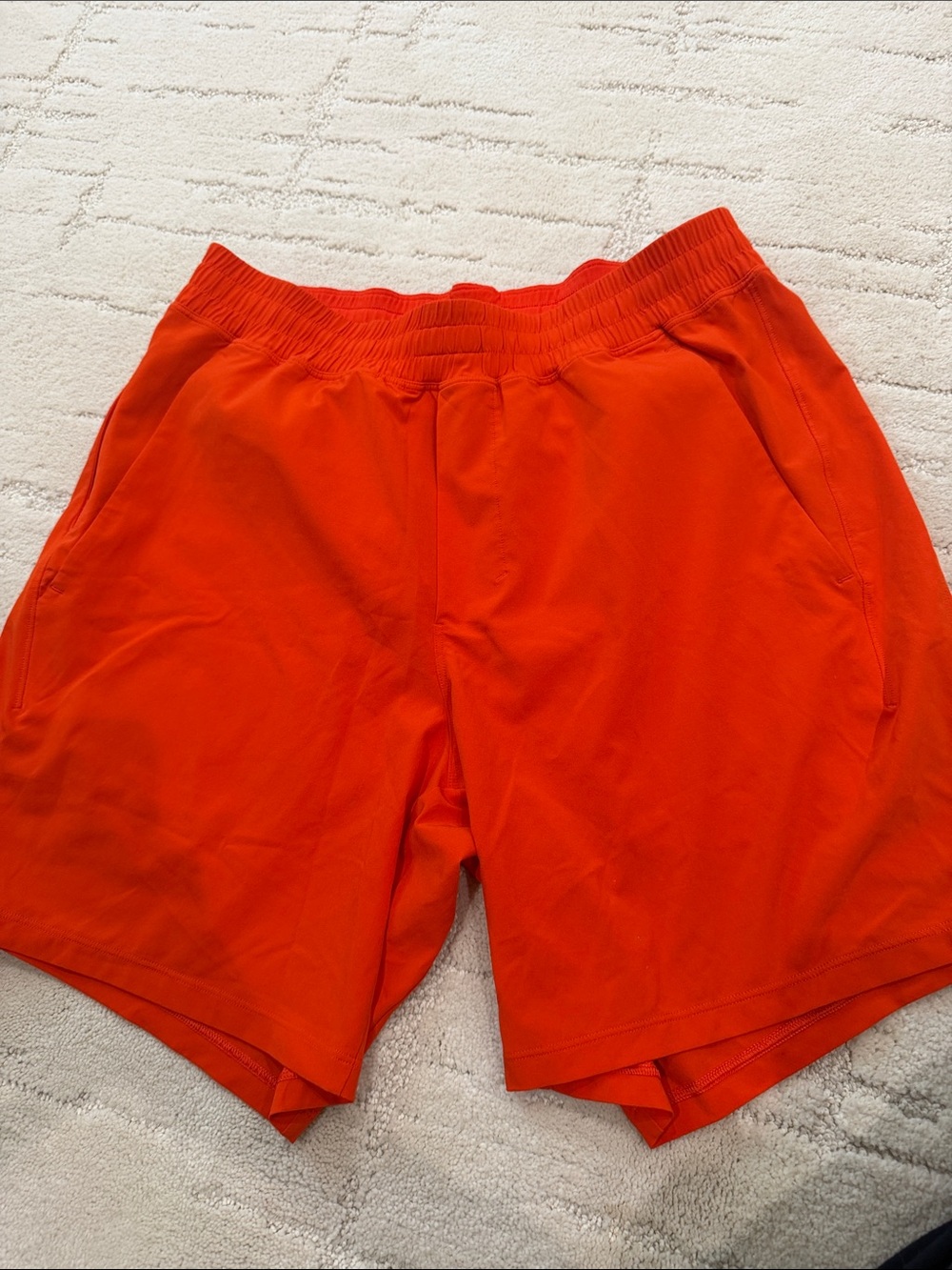 lululemon athletica Men's Vibrant Orange Athletic Shorts